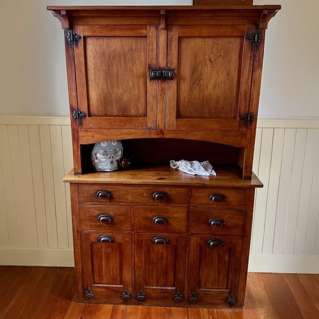 ***New In***c1910 New Zealand Arts and Crafts Kitchen Sideboard.